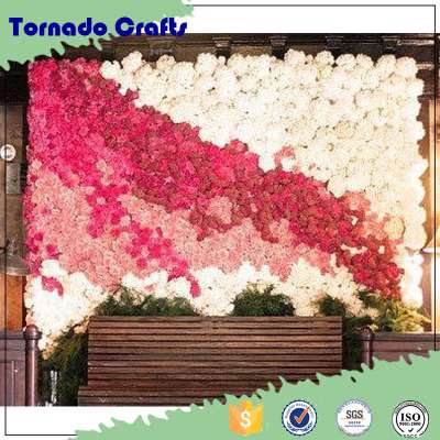 2016 Wedding backdrop flower stand red rose artificial flower wall decoration