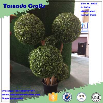 China artificial fake plastic boxwood ball hedge wire topiary frames plants grass ball trees bonsai trees with pots for sale