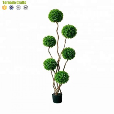 Customized Cheap 8 heads Artificial Topiary Trees Boxwood Topiary Balls